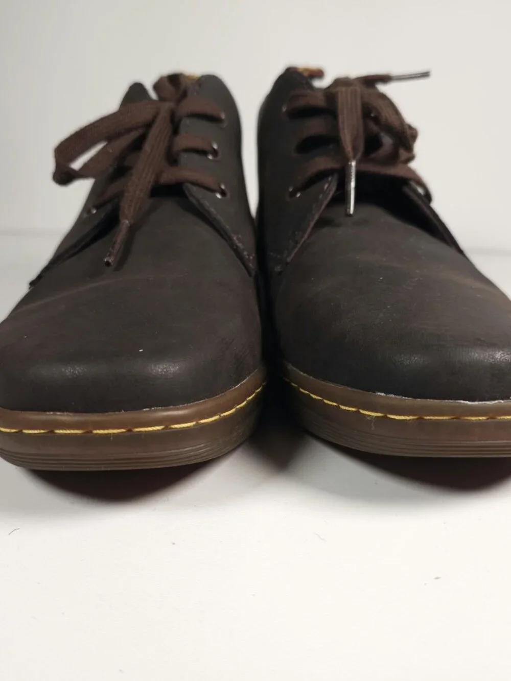 DR. MARTENS Will Dark Brown Leather Boots Unisex Size Men's 7 Women's 8